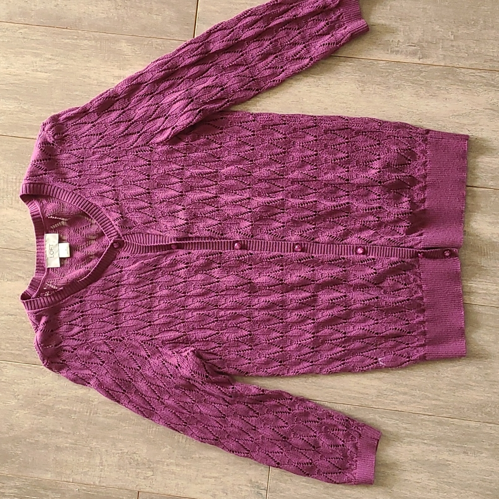 LOFT Purple Lightweight Sweater